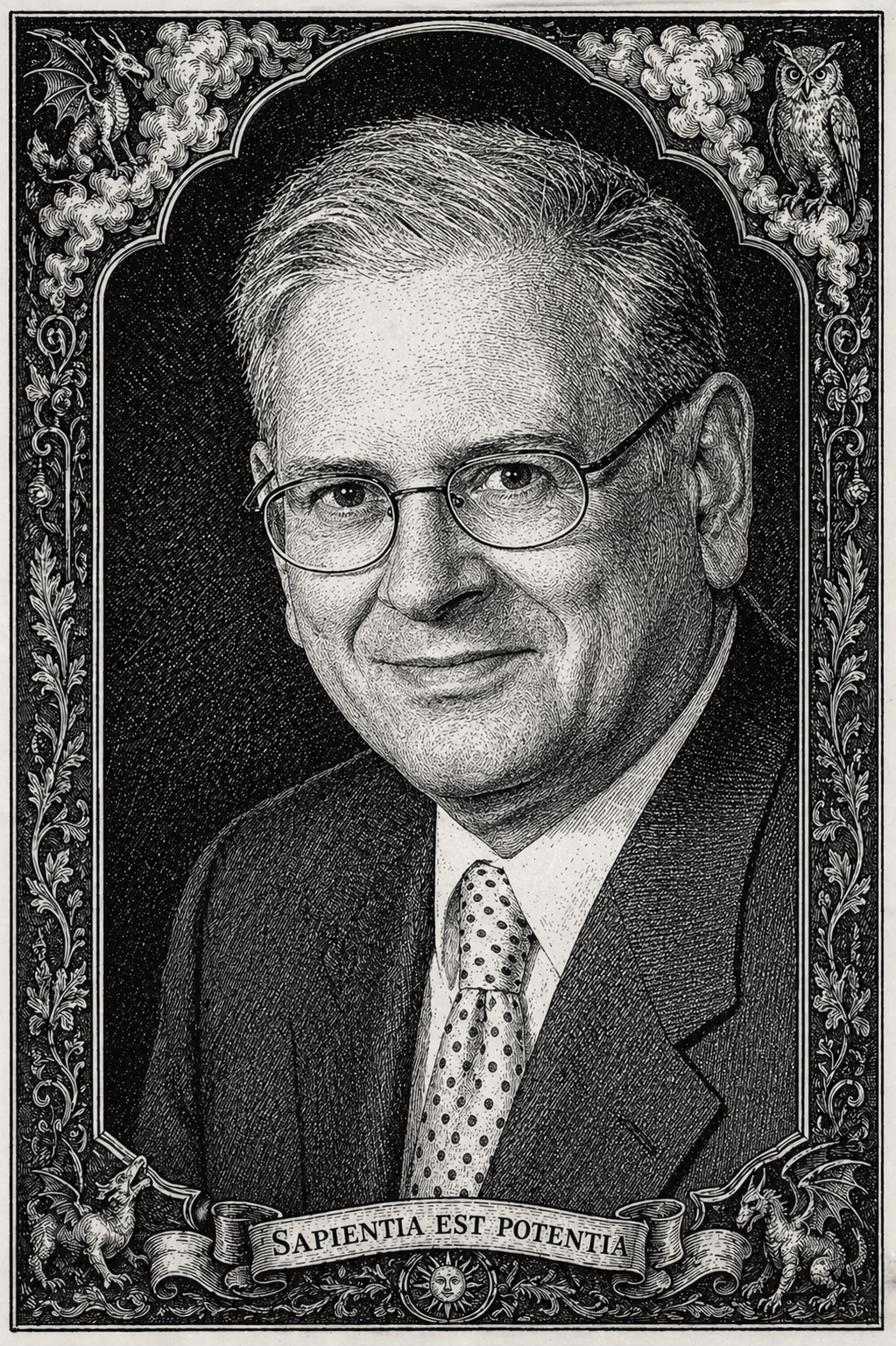 Robert E. Kahn — engraved portrait